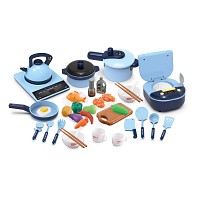 38 pieces play kitchen accessories cooking set kids  play kitchen pot pan light and sound