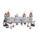 Small knights castle kings castle toy set with riders horses
