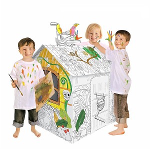 Cardboard house for painting animals