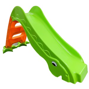 Toddlers slide garden slide, free standing babyslide green / orange  