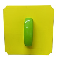 move and stic plate 40x40cm yellow with phone apple green