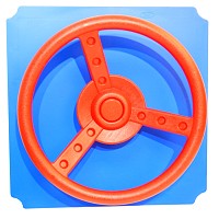 Move and stic plate 40x40cm red with grey steering wheel Move and stic plate 40x40cm red with grey steering wheel