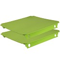 Move and stic set of 2 plates 40x40cm apple green