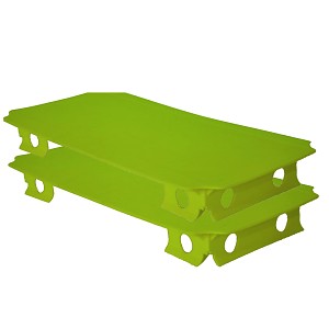 Move and stic set of 2 plates 20x40cm apple green