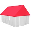 Moveandstic roof fabric roof tent roof 245 x 184 x 87 cm