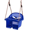 Baby Swing Seat with Rope and Fastening Rings, blue