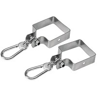 Set of 2 swing hooks 100 x 100 mm - 3 mm all around - galvanized