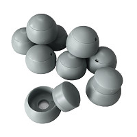 Set of 10 cover caps 8-10mm gray