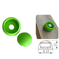 Cover cap 8 / 10mm apple green plastic 1 piece