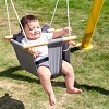 Baby swing wood/fabric gray 1