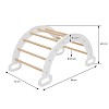 Climbing ladder with climbing ramp and climbing arch, white/wood 4