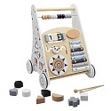 Baby walker with xylophone white, wooden walker