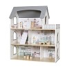 Dollhouse with 14 accessories, gray