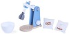 Food processor blender set made of wood blue 1
