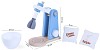Food processor blender set made of wood blue 3