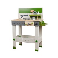 Wood workbench for children with accessories 