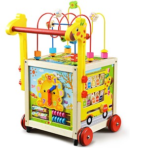 Baby walker wooden walking aid Motor skills cube Baby walker walking aid