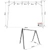 MaÃangaben des Schaukelgestells Powder-coated metal swing frame for stork's nest and children's swing - double swing 2