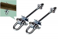 Set of 2 swing hooks - type D - rod length 160mm