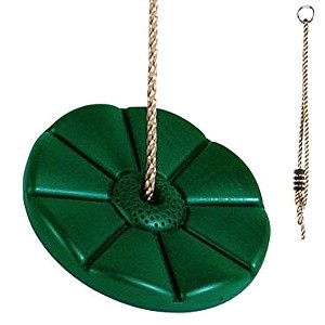 Green Tree Disc Swing with Rope for Outdoor Play 