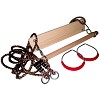 Gymnastics Set of 3: Swing Seat, Gymnastic Rings and Wooden Trapeze 