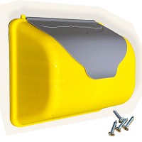 Yellow / gray mailbox