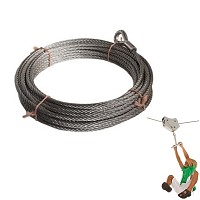 Suspension rope 25 m diam. 10 mm galvanized