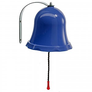 Ship bell for play tower or play house blue