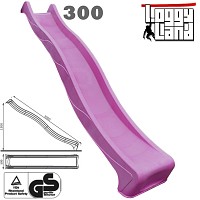 Wave Slide 3m with water connection purple