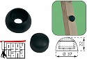 Bolt cover cover cap 8 / 10mm black plastic