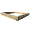 Sandpit made from pressure-impregnated cross-shaped wooden posts 210 x 210 x 22 cm