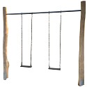 Rocking rod made of Ø 50 mm steel tube for double swing