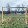Double swing with metal swing bar 