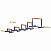Move and Stic hurdle course for dogs orange/titanium gray 2