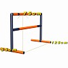 Move and Stic - Sports hurdle BILL 75cm orange/titanium gray 2