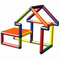 Moveandstic motoric trainer mini play house multi colored