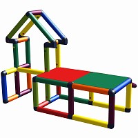 Moveandstic play house and motoric trainer KAI with slide multi colored  1