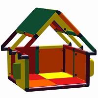 Move and Stic toddler playhouse LEJA with mailbox and telephone Multicolor