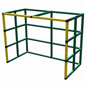 Moveandstic hockey goal 165x125x85 yellow/ green inlc. aluminium 