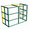 Moveandstic hockey goal 165x125x85 yellow/ green inlc. aluminium  1