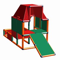 Moveandstic Fabian - playhouse orange-red-green