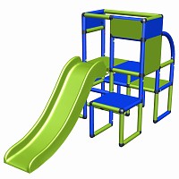 Move and stic climbing tower with slide Tim apple green/ blue