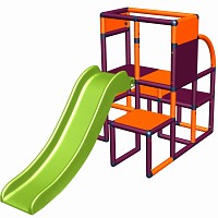 Move and stic climbing tower with slide Tim orange/ magenta