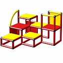 Move and stic climbing podium and motoric trainer Elin red/ yellow