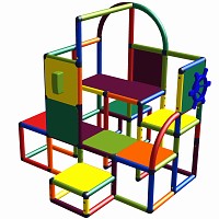 Move and stic climbing tower with telephone and steering wheel Henry multi colored