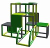 Moveandstic - construction kit green - apple-green - titanium-grey 1