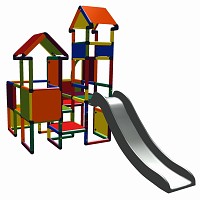 Moveandstic Moritz multi-colored - play castle with slide 