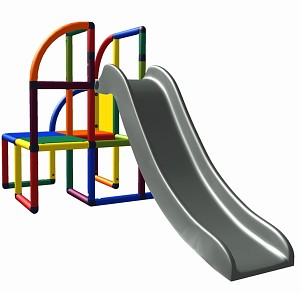 Moveandstic Olaf play tower with slide multi colored 