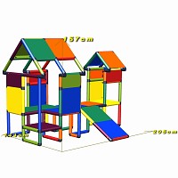 Move and Stic - Playhouse HANSI with toddler slide Multicolor 2