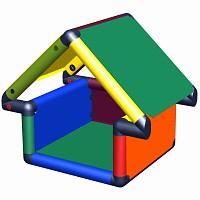 Move and Stic - Birdhouse Multicolor Move and Stic - Birdhouse Multicolor